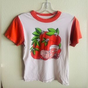 BIG BUD PRESS  Orange Juice Cream & Orange Tee  Shirt Size: XXSmall